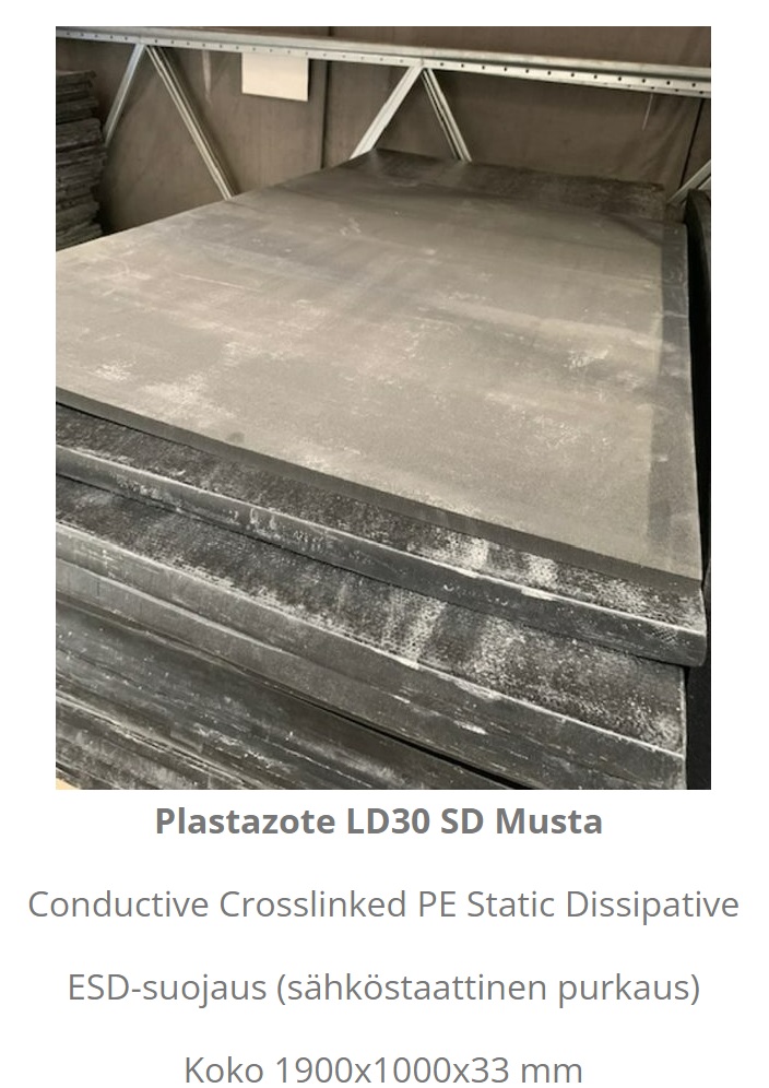 Plastazote ESD solumuovi
